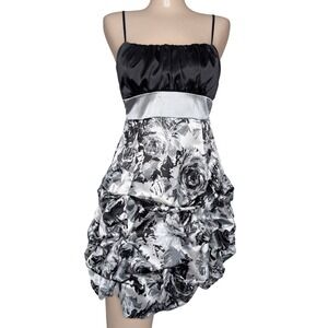 Y2K Satin Babydoll HOCO Ruched Mini Dress 11 Bow Coquette Whimsigoth Fairy Prom